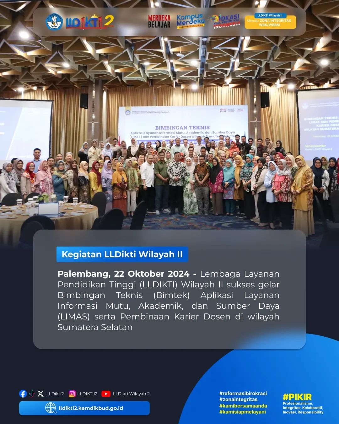 Undangan BIMTEK Aplikasi LIMAS Wilayah Lampung